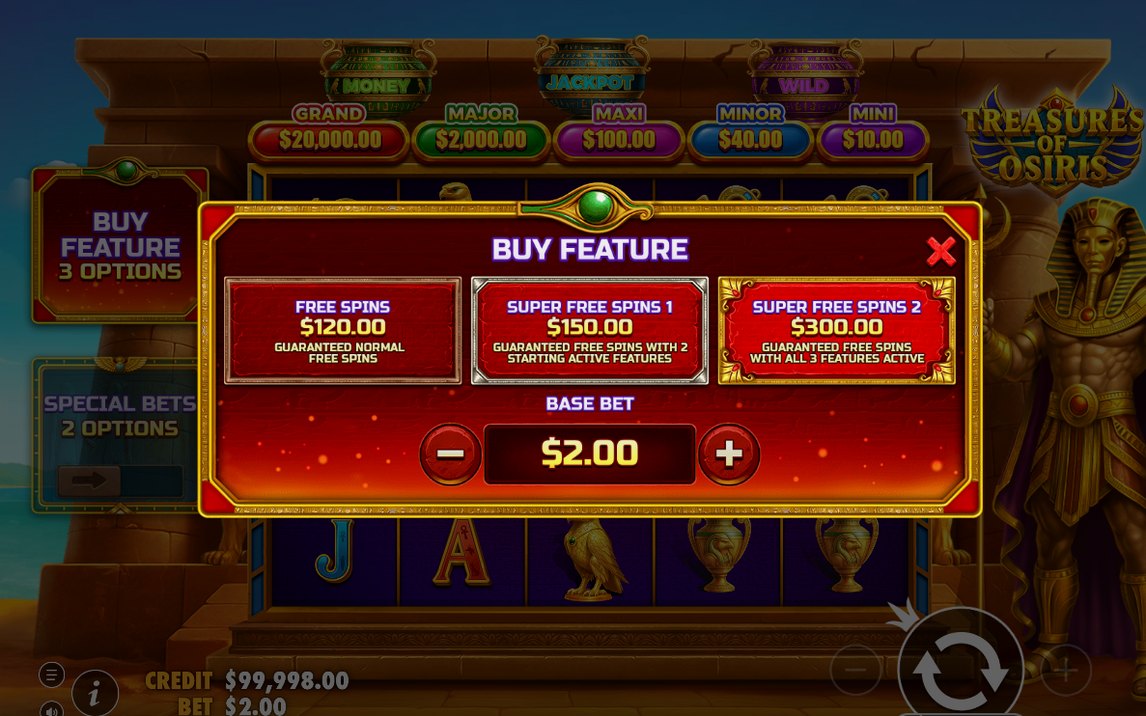 Bonus screen with Money Collect pots above reels
