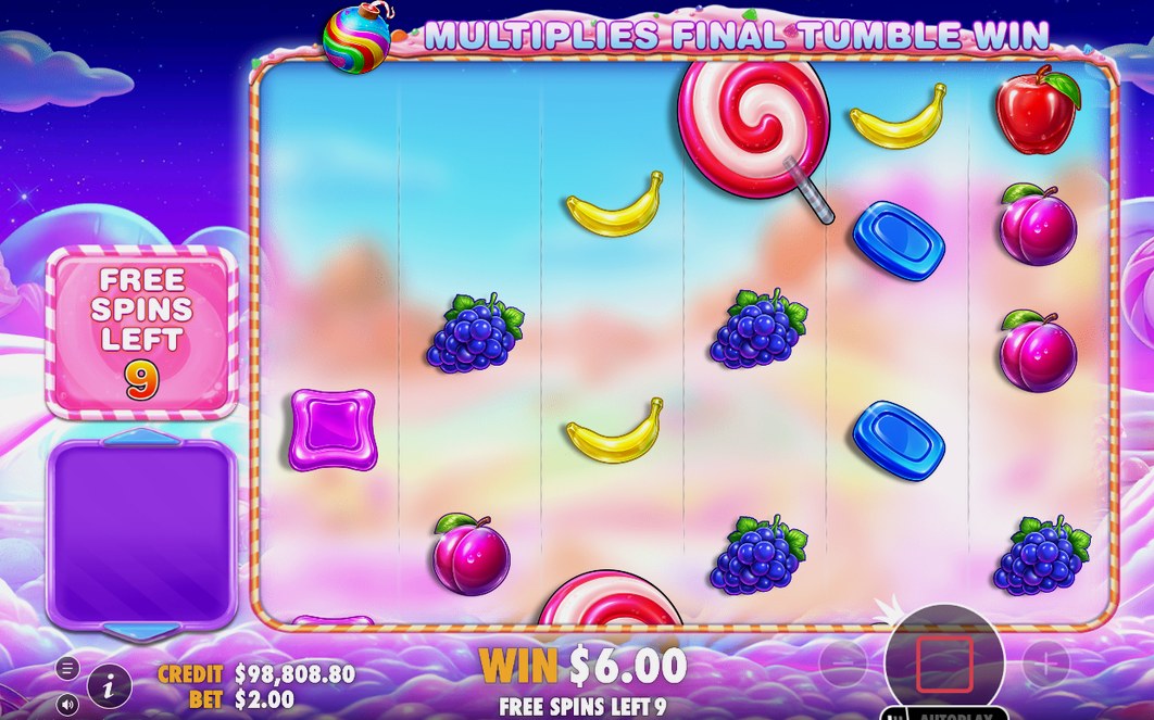 Free Spins counter on the reels during the round