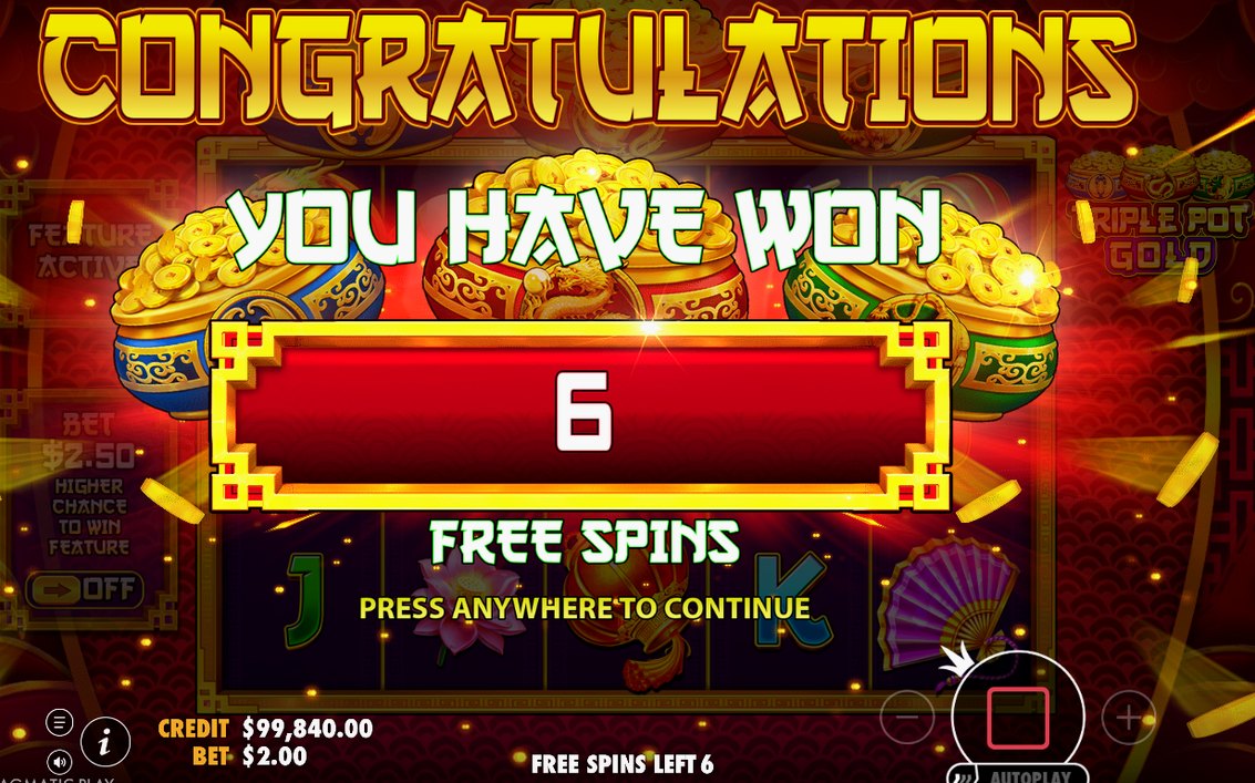 Free Spins round with a modifier active in play
